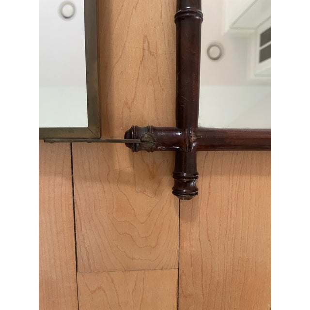 Asian Style Trifold Mirror For Sale In New York - Image 6 of 8