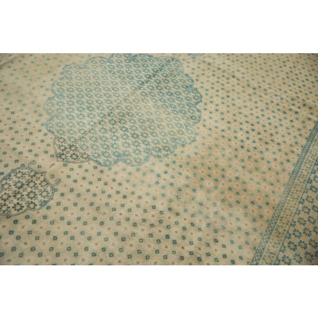 Ivory Vintage Distressed Bulgarian Tabriz Design Rug - 8'10" X 11'8" For Sale - Image 8 of 13