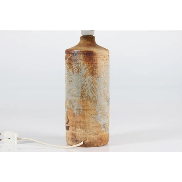 Mid-Century Modern Mid-Century Danish Ceramicist Table Lamp with New Shade by Conny Walther, 1960s For Sale - Image 3 of 10