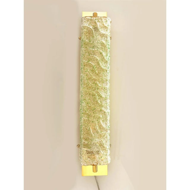Gold 24k Wall Sconces with Green Graniglia Murano Glass by Simoeng for Simoeng, Set of 2 For Sale - Image 4 of 10