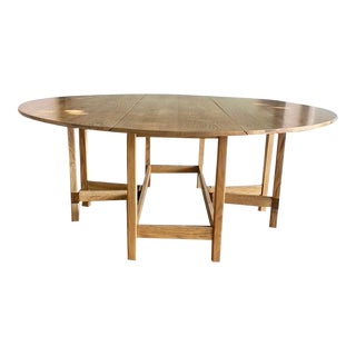 1960s Vintage Oak Gateleg Dining Table For Sale