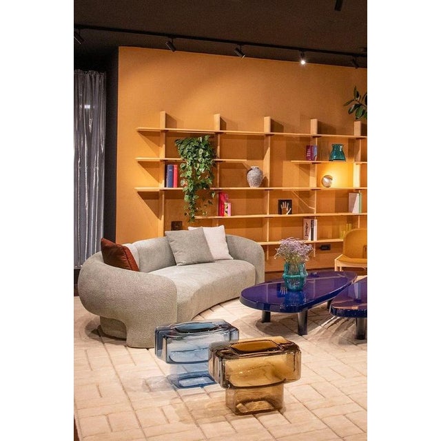 Linde Freya Tangelder Fluid Joinery Glass Side Table from Cassina For Sale - Image 12 of 17