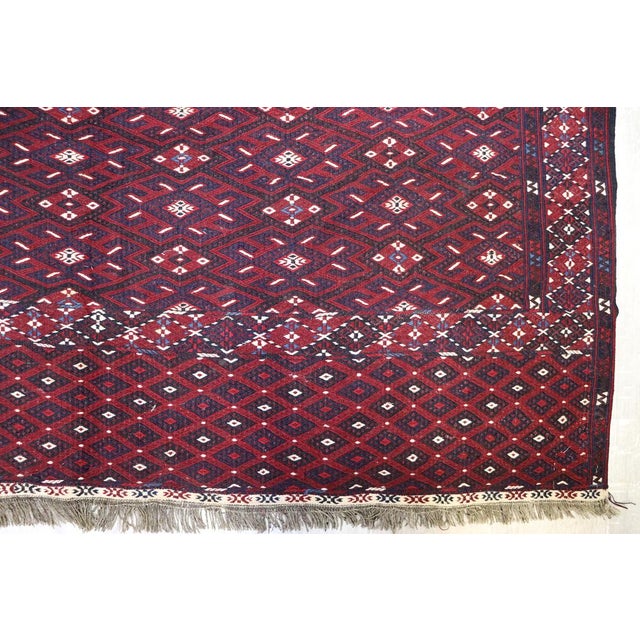 Textile Vintage Nomadic Turkmen Yomut Kilim Rug For Sale - Image 7 of 18