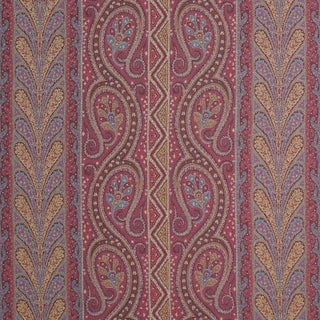 Sample- Schumacher Chatelaine Paisley Fabric in Magenta For Sale