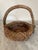 Rustic Vintage Rustic Woven Basket With Branch Handle For Sale - Image 3 of 7
