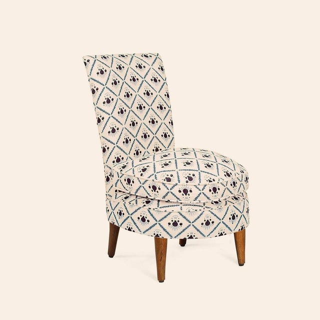 Textile Oxford Blue Giulia Chair by Ceraudo For Sale - Image 7 of 7