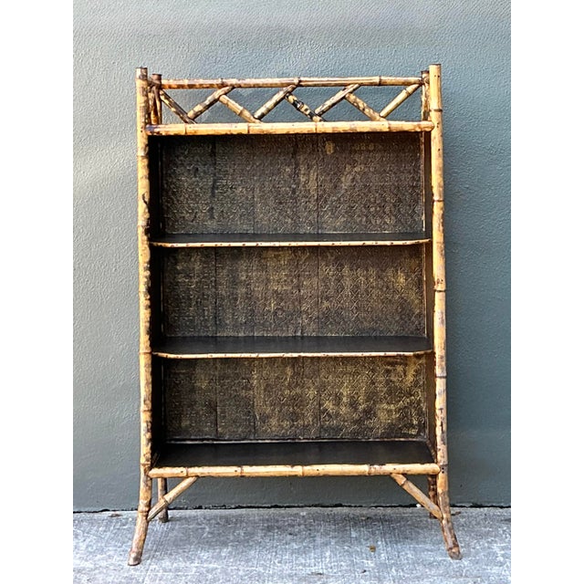Vintage Tortoise Bamboo Etagere For Sale - Image 4 of 12