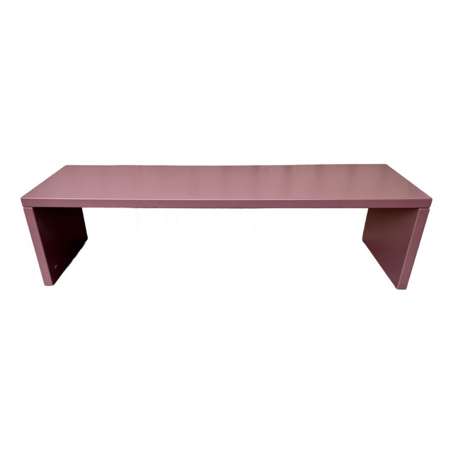 Post Modern Lacquered Raspberry Accent Bench by B&b Italia. Circa 1990s For Sale