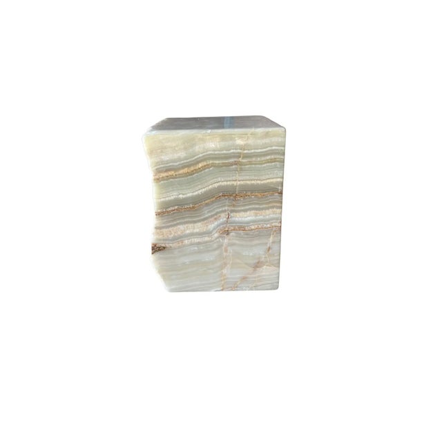 Jupiter Onyx Marble Side Table With Stunning Textures, Modern Organic For Sale - Image 9 of 10
