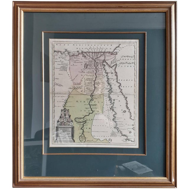 Antique Framed Map of Egypt by Weigel, 1720 For Sale - Image 6 of 6