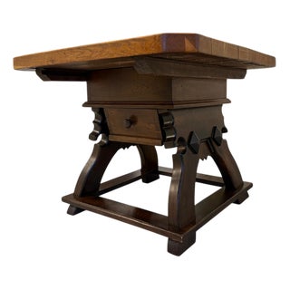 Rustic Farmhouse Table in Natural Wood For Sale