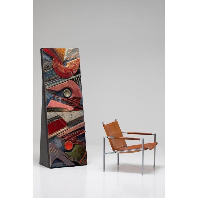 Mural pieces preciously dismantled from its original location, a medic's house in Lokeren Belgium, and now placed in a...