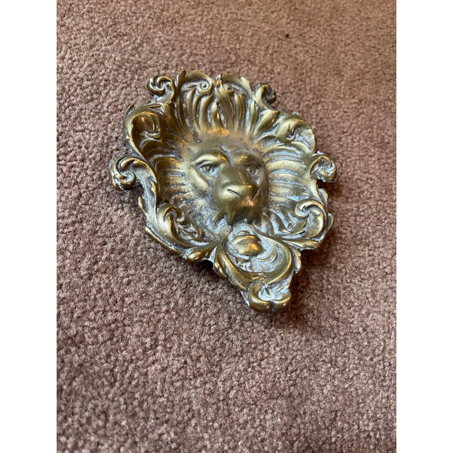 English 1970s Brass Lion Bowl For Sale - Image 3 of 3