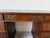 Wood 1970s Vintage Campaign Chippendale-Style Mahogany & Tooled Leather Top Partners Desk For Sale - Image 7 of 13