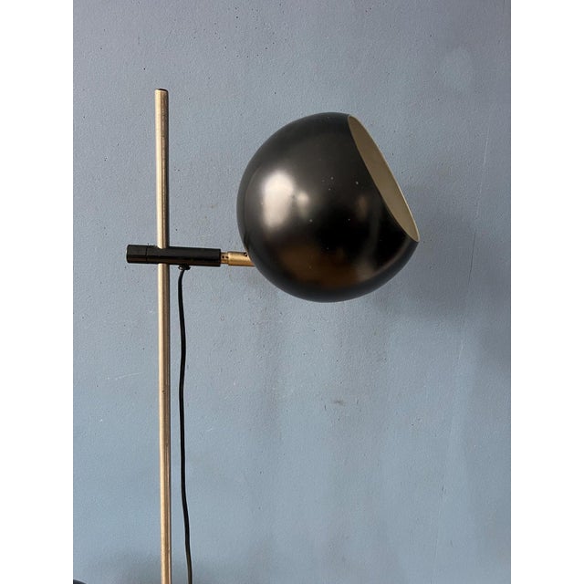 Black Mid-Century Black Eyeball Floor Lamp For Sale - Image 8 of 11