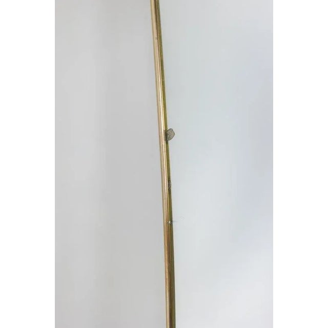 Patinated Brass Framed Mirror in the style of Gio Ponti, 1990s For Sale - Image 4 of 7
