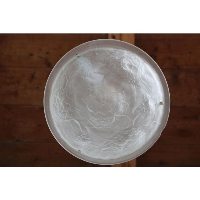 Vintage Art Deco French Pendant Light in Glass, 1920 For Sale - Image 13 of 14