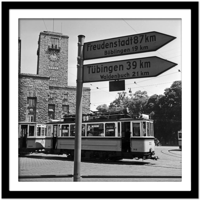 Tram Line No. 6 at Main Station, Stuttgart Germany, 1935 For Sale - Image 4 of 5