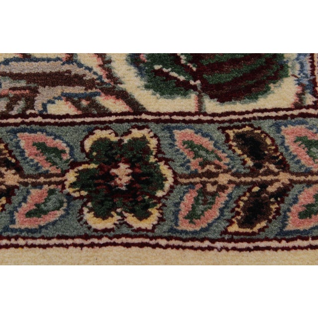 1990s Shabby Chic Pak-Persian Beige/Gray Wool Rug - 1'6'' X 2'0'' For Sale - Image 5 of 9