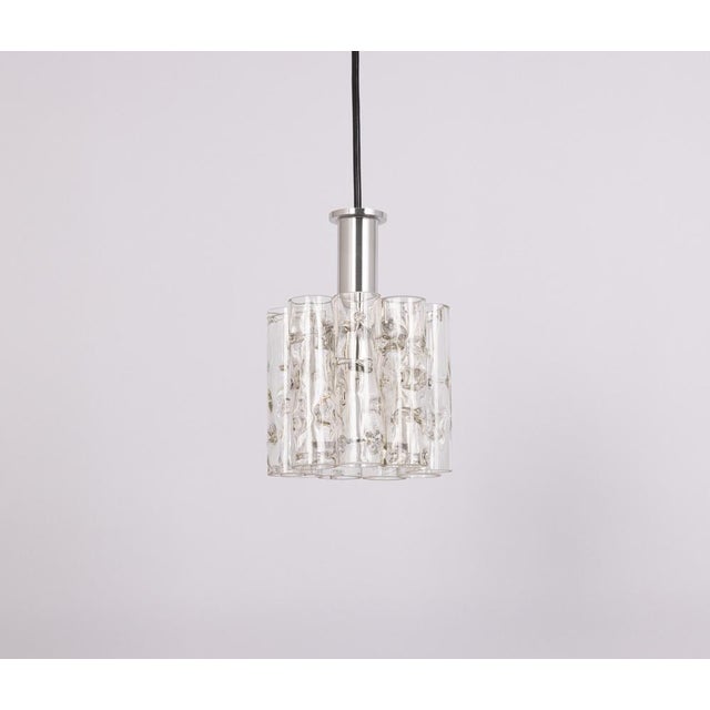Petite Murano Tubes 1 of 5 Pendant Lights by Doria, 1970s For Sale - Image 3 of 13