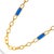 Bronze Versatile Glow Blue Cat Eye Gold Long Necklace For Sale - Image 8 of 9
