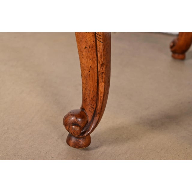Baker Furniture French Provincial Louis XV Carved Walnut Dining Chairs, Set of Eight For Sale - Image 12 of 16