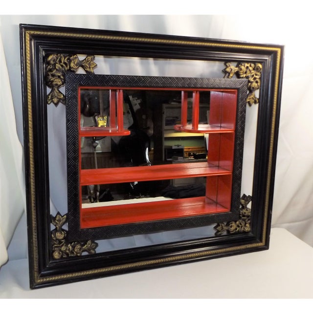 MidCentury Modern Mirrored Shelves Shadow Box Chairish