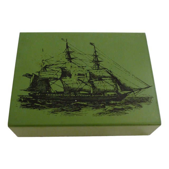 Sailboat Cigarette Box, 1960s For Sale