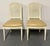 Late 20th Century Louis XVI Style, Six Dining Chairs, Painted Wood, Cane, Leather, 20th C. For Sale - Image 5 of 13