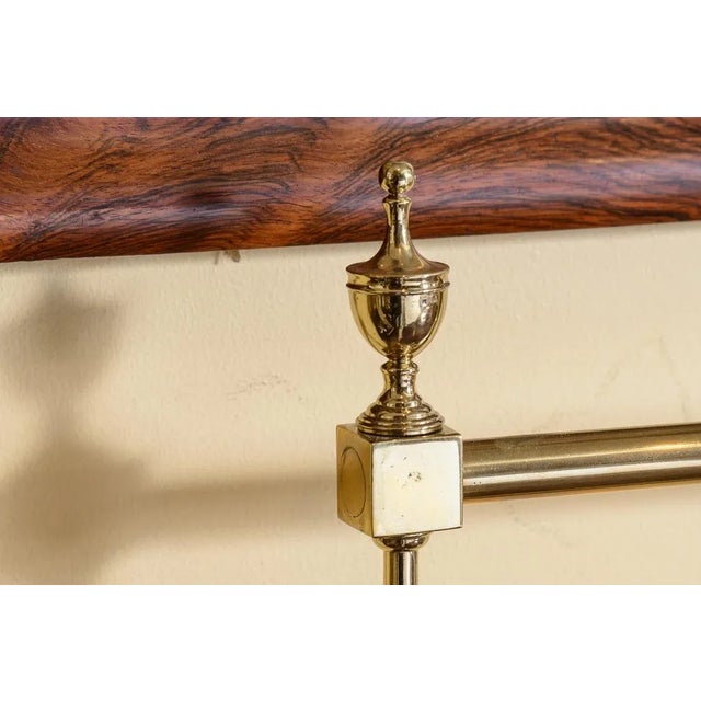 English Sheraton Style Mahogany Sideboard With Brass Rail For Sale In West Palm - Image 6 of 10