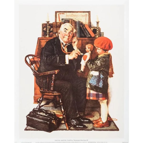 ノーマン・ロックウェル「Doctor and s-l400.jpg Doll」ディズニー版 the 絵画