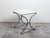 French Mid-Century Steel and Bronze Console Table with White Veined Marble Top For Sale - Image 11 of 12