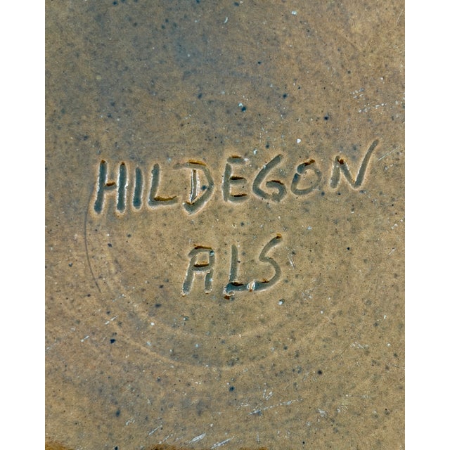 Ceramic Mid-Century Modern Danish Studio Pottery Plates from Hildegon Als, Set of 2 For Sale - Image 7 of 8
