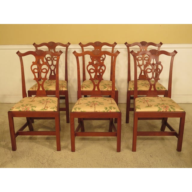 Eldred Wheeler Cherry Chippendale Dining Room Chairs Set of 8 Chairish