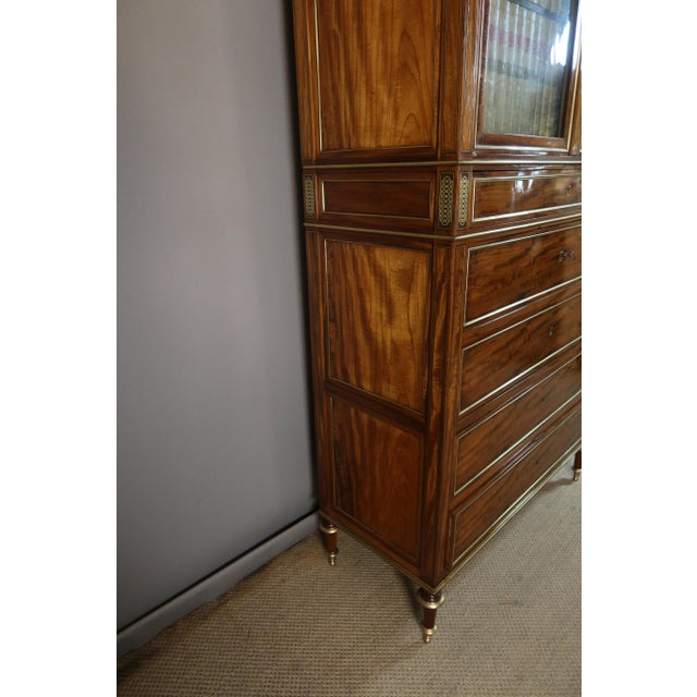 Maroon Louis XVI Secretaire in Satinwood For Sale - Image 8 of 15