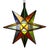 Moroccan Vintage Multicolor Moravian Star Pendant Light Large For Sale - Image 3 of 7