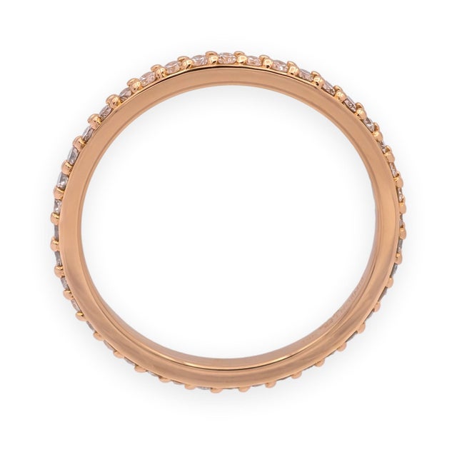 Early 21st Century Noémie 18k Rose Gold Full Circle Eternity Band Ring Size 5.5 For Sale - Image 5 of 7