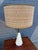 Pair of Sculptural Mid-Century Modern Table Lamps With Pleated White Bases and Brass Accents For Sale - Image 4 of 10