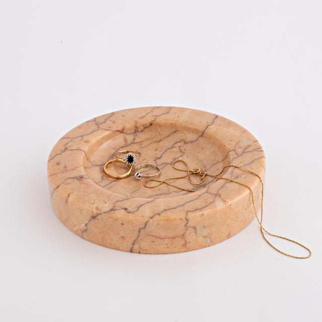 Beautiful mid century solid marble trinket dish. Made in the 1970s in the style of Sergio Asti for Up & Up. The marble has...