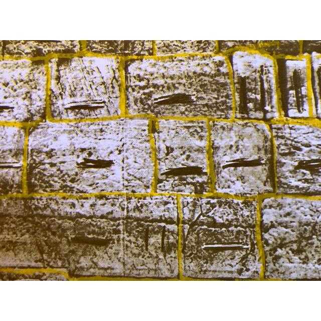 1970s Menashe Kadishman, Israeli Modernist Silkscreen Print Kotel Wall Jerusalem Kadishman Lithograph, 1977 For Sale - Image 5 of 5