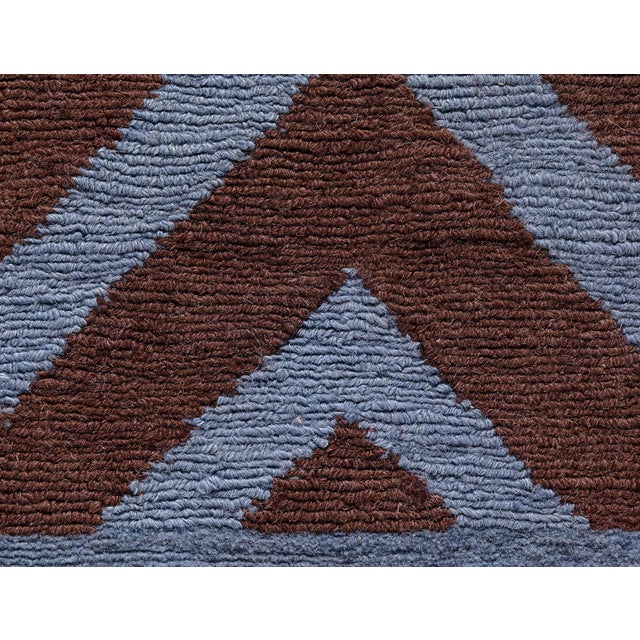 Modern SN1 Zig-Zag Rug in Gray and Brown by Doris Leslie Blau For Sale In New York - Image 6 of 8