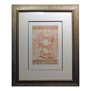 1980s Kristen Olsen "Ribbon Nexus I" Hand Signed Fine Art Etching, Native Blanket Custom Framed