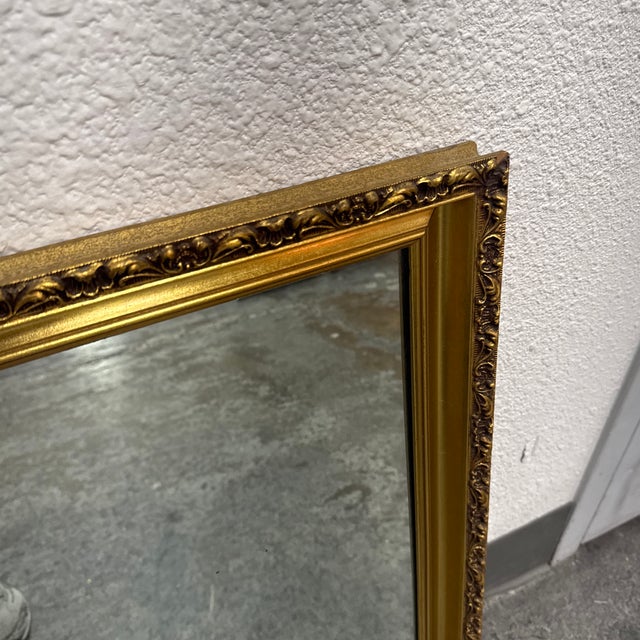 Ornate Gold Framed Mirror, Vintage For Sale - Image 9 of 12