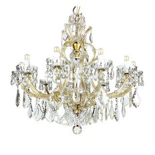 Antique Italian Maria Theresa Style Crystal Chandelier, 1950s For Sale