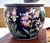 Chinoiserie Hand Painted Chinese Porcelain Black and Floral Fish Planter Bowl For Sale - Image 3 of 10