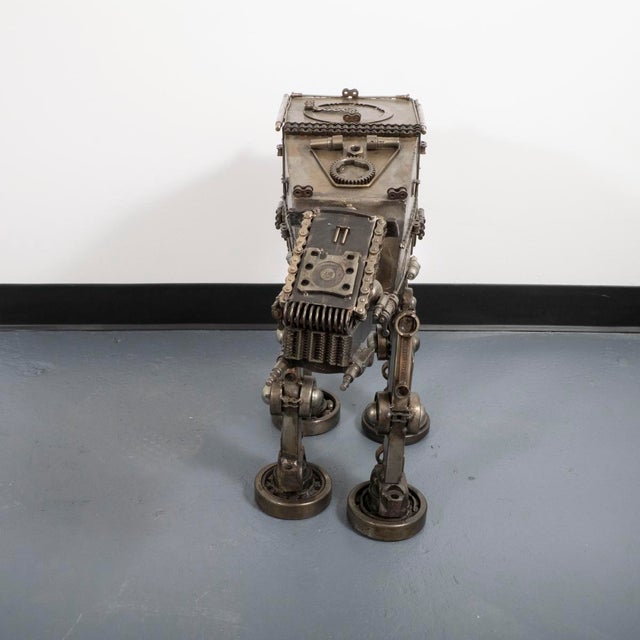 Gray Star Wars inspired Imperial walker sculpture For Sale - Image 8 of 12