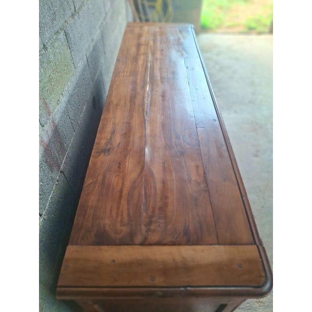 Large Louis XV Style Sideboard in Oak and Burl Wood For Sale - Image 6 of 8