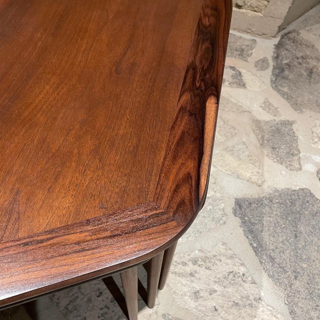 Wood 1950s France & Son Rosewood Nesting Coffee Table Set -- 7 Pieces For Sale - Image 7 of 13