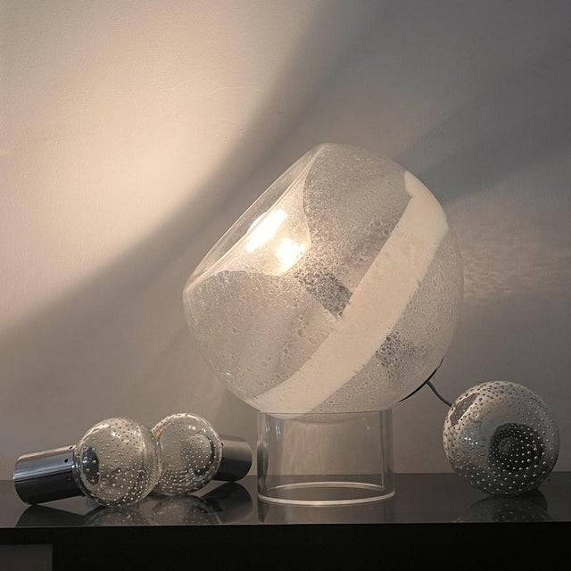 Large Murano Glass Table Lamp by Gino Poli and Ettore Fantasia for Sothis, 1970s For Sale - Image 9 of 9