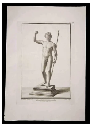 Carlo Nolli, Ancient Roman Statue, Original Etching, 18th Century